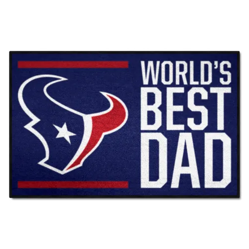 Fan Mats Houston Texans Starter Accent Rug - 19In. X 30In. World's Best Dad Starter Mat