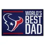 Fan Mats Houston Texans Starter Accent Rug - 19In. X 30In. World's Best Dad Starter Mat