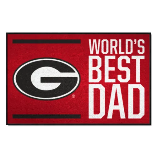 Fan Mats Georgia Bulldogs Starter Accent Rug - 19In. X 30In. World's Best Dad Starter Mat