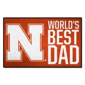 Fan Mats Nebraska Cornhuskers Starter Accent Rug - 19In. X 30In. World's Best Dad Starter Mat