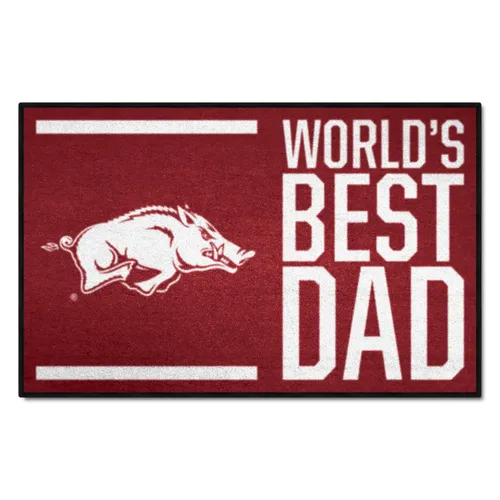 Fan Mats Arkansas Razorbacks Starter Accent Rug - 19In. X 30In. World's Best Dad Starter Mat