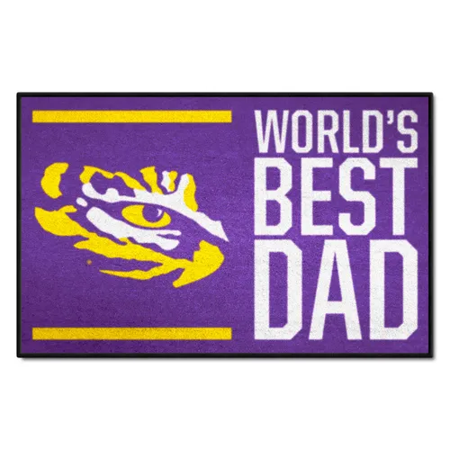 Fan Mats Lsu Tigers Starter Accent Rug - 19In. X 30In. World's Best Dad Starter Mat