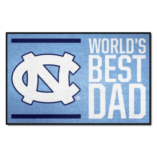 Fan Mats North Carolina Tar Heels Starter Accent Rug - 19In. X 30In. World's Best Dad Starter Mat