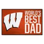 Fan Mats Wisconsin Badgers Starter Accent Rug - 19In. X 30In. World's Best Dad Starter Mat