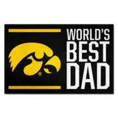 Fan Mats Iowa Hawkeyes Starter Accent Rug - 19In. X 30In. World's Best Dad Starter Mat