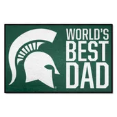 Fan Mats Michigan State Spartans Starter Accent Rug - 19In. X 30In. World's Best Dad Starter Mat