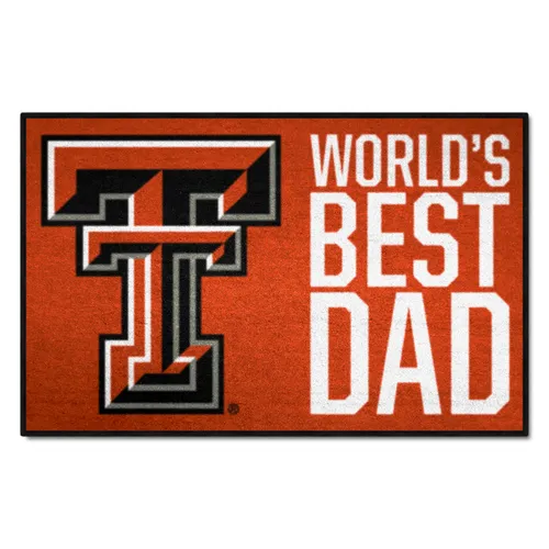 Fan Mats Texas Tech Red Raiders Starter Accent Rug - 19In. X 30In. World's Best Dad Starter Mat
