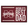 Fan Mats Mississippi State Bulldogs Starter Accent Rug - 19In. X 30In. World's Best Dad Starter Mat