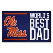 Fan Mats Ole Miss Rebels Starter Accent Rug - 19In. X 30In. World's Best Dad Starter Mat