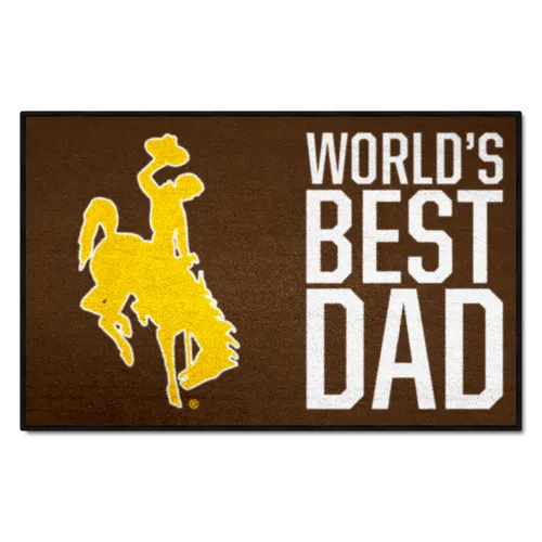 Fan Mats Wyoming Cowboys Starter Accent Rug - 19In. X 30In. World's Best Dad Starter Mat