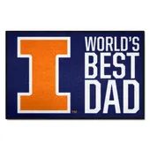 Fan Mats Illinois Illini Starter Accent Rug - 19In. X 30In. World's Best Dad Starter Mat