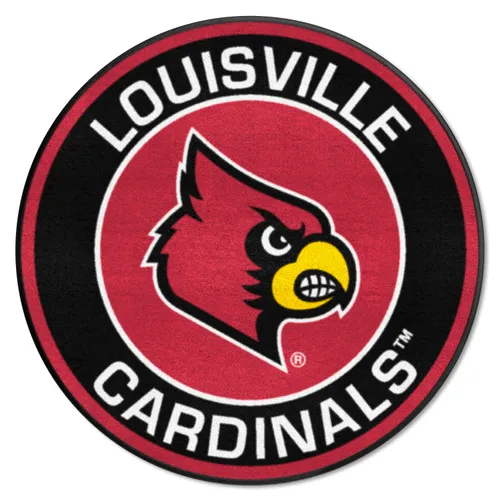 Fan Mats Louisville Cardinals Roundel Rug - 27In. Diameter