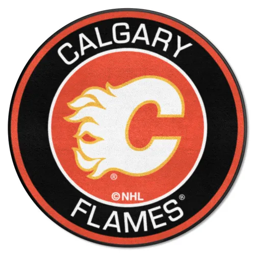 Fan Mats Calgary Flames Roundel Rug - 27In. Diameter