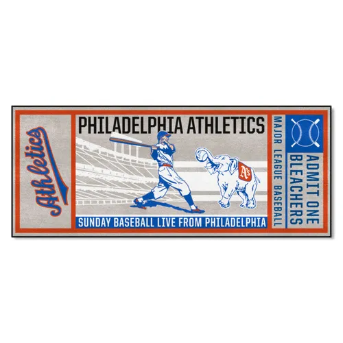 Fan Mats Philadelphia Athletics Ticket Runner Rug - 30In. X 72In.