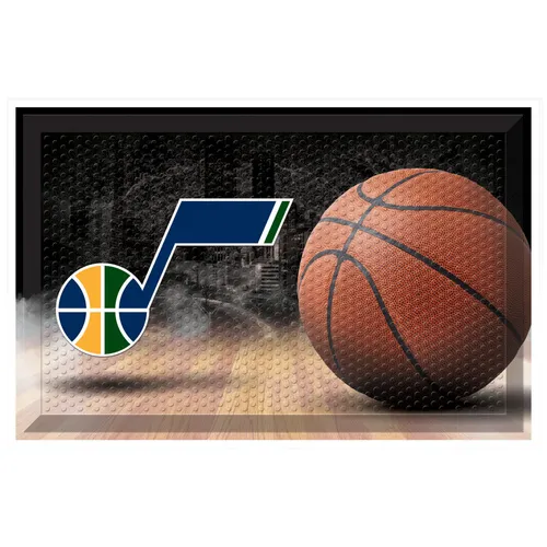 Fan Mats Utah Jazz Rubber Scraper Door Mat