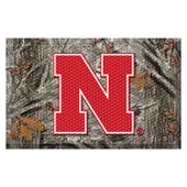 Fan Mats Nebraska Cornhuskers Rubber Scraper Door Mat