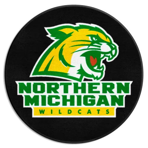 Fan Mats Northern Michigan Wildcats Hockey Puck Rug - 27In. Diameter