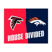 Fan Mats Nfl Falcons / Broncos House Divided Rug