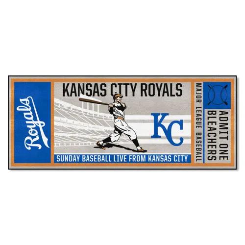 Fan Mats Kansas City Royals Ticket Runner Rug - 30In. X 72In.