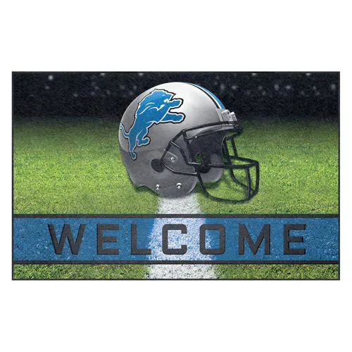 Fan Mats Detroit Lions Rubber Door Mat - 18In. X 30In.