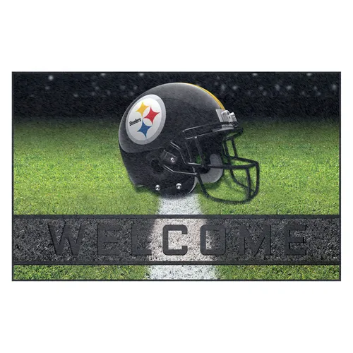 Fan Mats Pittsburgh Steelers Rubber Door Mat - 18In. X 30In.