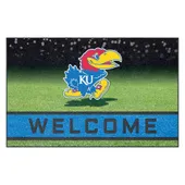 Fan Mats Kansas Jayhawks Rubber Door Mat - 18In. X 30In.