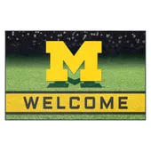 Fan Mats Michigan Wolverines Rubber Door Mat - 18In. X 30In.