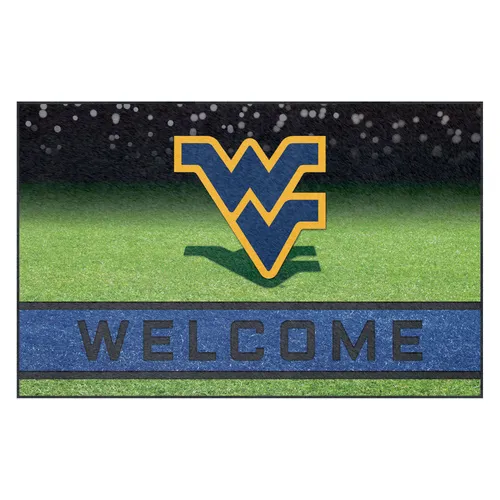 Fan Mats West Virginia Mountaineers Rubber Door Mat - 18In. X 30In.