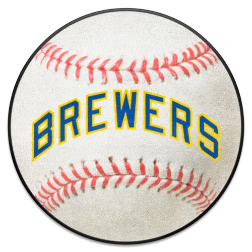 Fan Mats Milwaukee Brewers Baseball Rug - 27In. Diameter