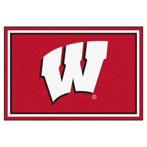 Fan Mats Wisconsin Badgers 5Ft. X 8 Ft. Plush Area Rug