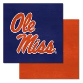 Fan Mats Ole Miss Rebels Team Carpet Tiles - 45 Sq Ft.