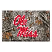 Fan Mats Ole Miss Rebels Rubber Scraper Door Mat