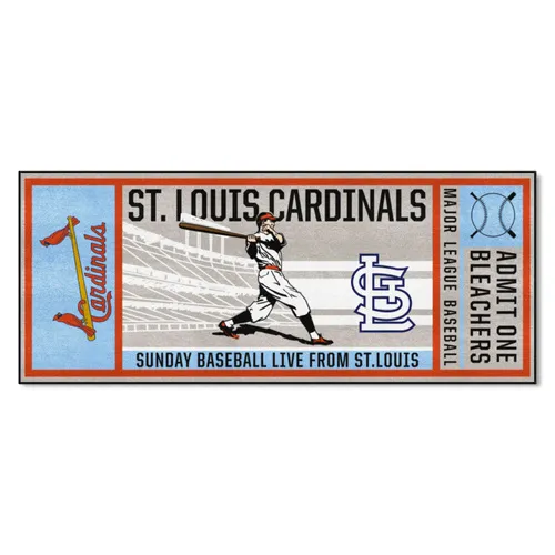 Fan Mats St. Louis Cardinals Ticket Runner Rug - 30In. X 72In.