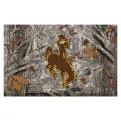 Fan Mats Wyoming Cowboys Rubber Scraper Door Mat