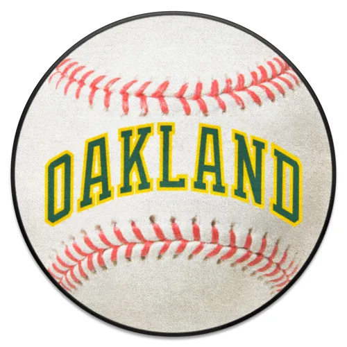 Fan Mats Oakland Athletics Baseball Rug - 27In. Diameter