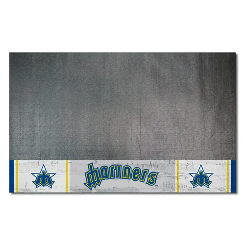 Fan Mats Seattle Mariners Vinyl Grill Mat - 26In. X 42In.