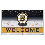 Fan Mats Boston Bruins Rubber Door Mat - 18In. X 30In.