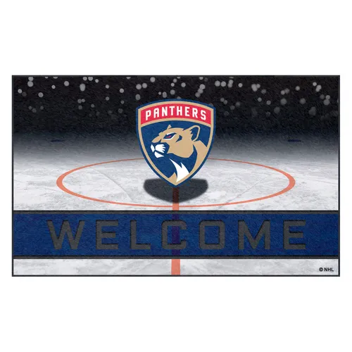 Fan Mats Florida Panthers Rubber Door Mat - 18In. X 30In.