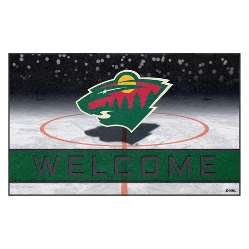 Fan Mats Minnesota Wild Rubber Door Mat - 18In. X 30In.