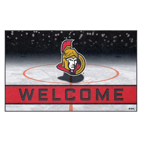 Fan Mats Ottawa Senators Rubber Door Mat - 18In. X 30In.