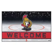 Fan Mats Ottawa Senators Rubber Door Mat - 18In. X 30In.