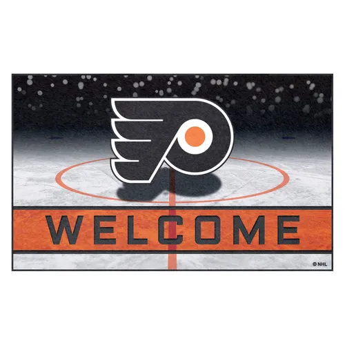 Fan Mats Philadelphia Flyers Rubber Door Mat - 18In. X 30In.