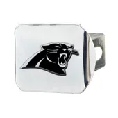 Fan Mats Carolina Panthers Chrome Metal Hitch Cover With Chrome Metal 3D Emblem