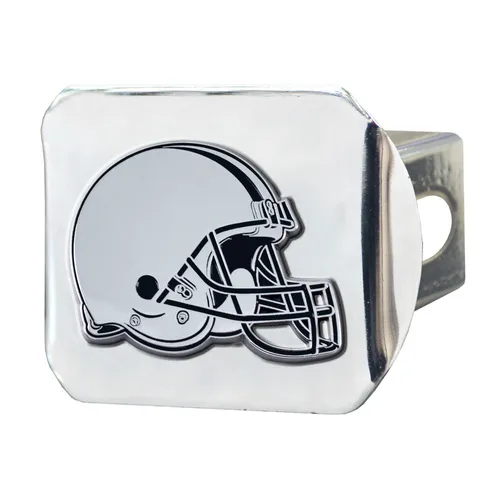 Fan Mats Cleveland Browns Chrome Metal Hitch Cover With Chrome Metal 3D Emblem