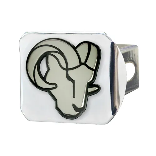 Fan Mats Los Angeles Rams Chrome Metal Hitch Cover With Chrome Metal 3D Emblem