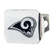 Fan Mats Los Angeles Rams Chrome Metal Hitch Cover With Chrome Metal 3D Emblem