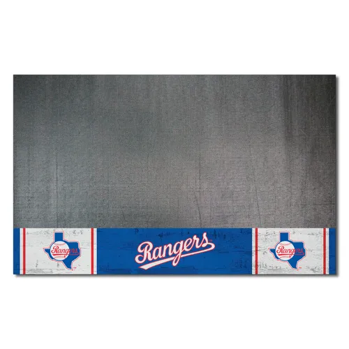 Fan Mats Texas Rangers Vinyl Grill Mat - 26In. X 42In.