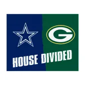 Fan Mats Nfl Packers / Cowboys House Divided Rug