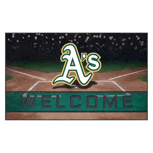 Fan Mats Oakland Athletics Rubber Door Mat - 18In. X 30In.