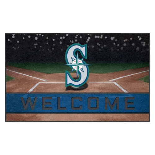 Fan Mats Seattle Mariners Rubber Door Mat - 18In. X 30In.